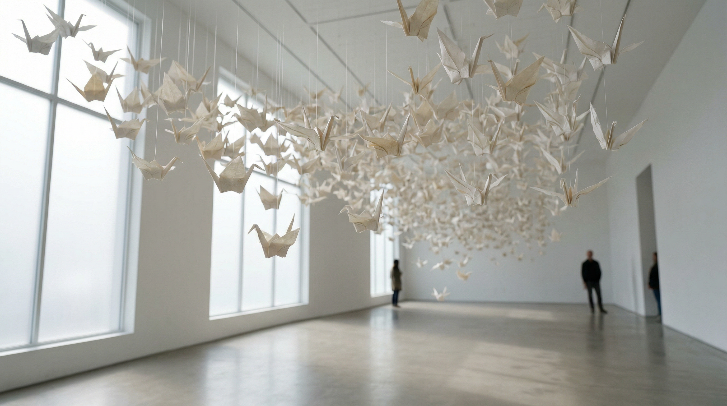 1000 origami cranes installation
